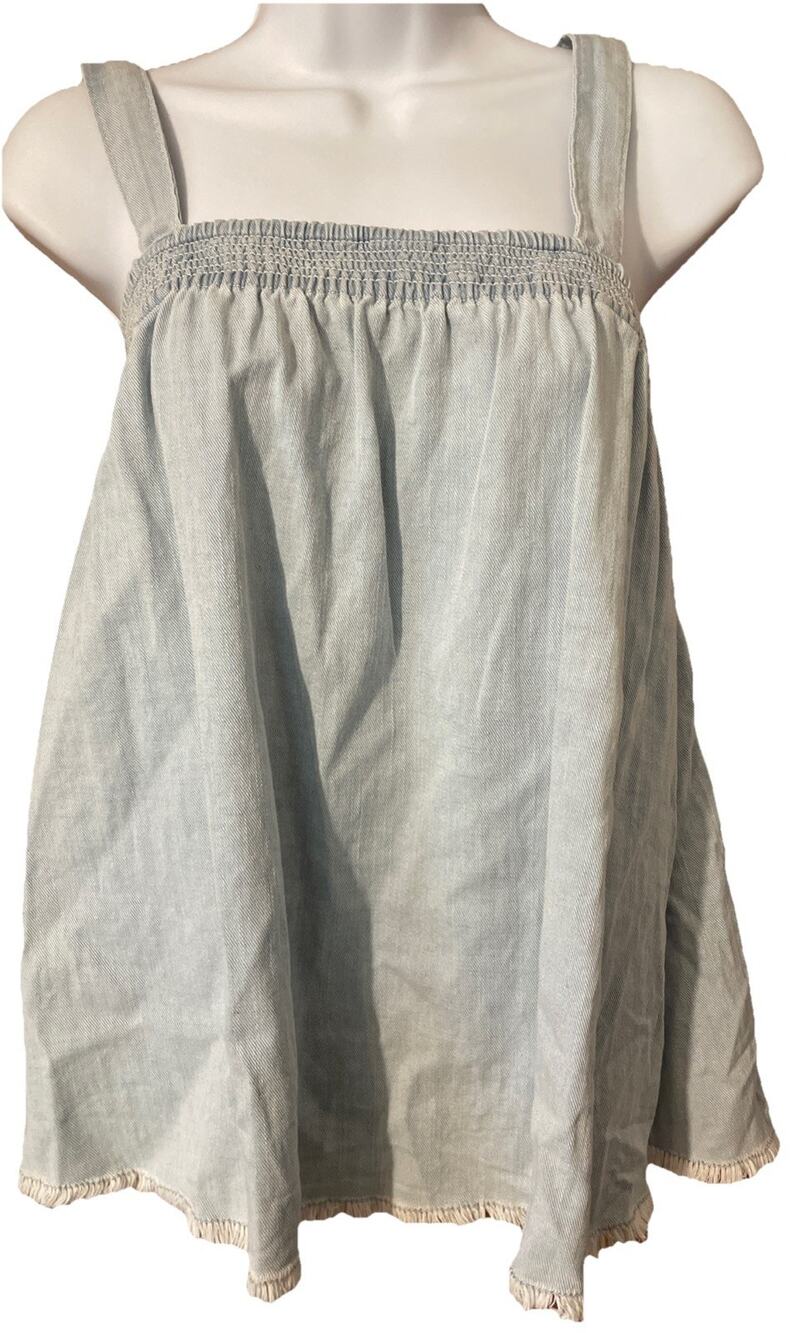 Aritzia Wilfred Free Light Blue Size Medium Denim Tank Top 100% Cotton